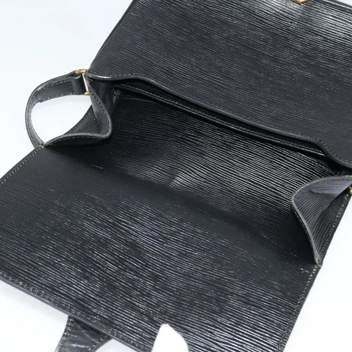 Louis Vuitton Cartouchiere Epi Leather, Black, Leather, Shoulder Bag