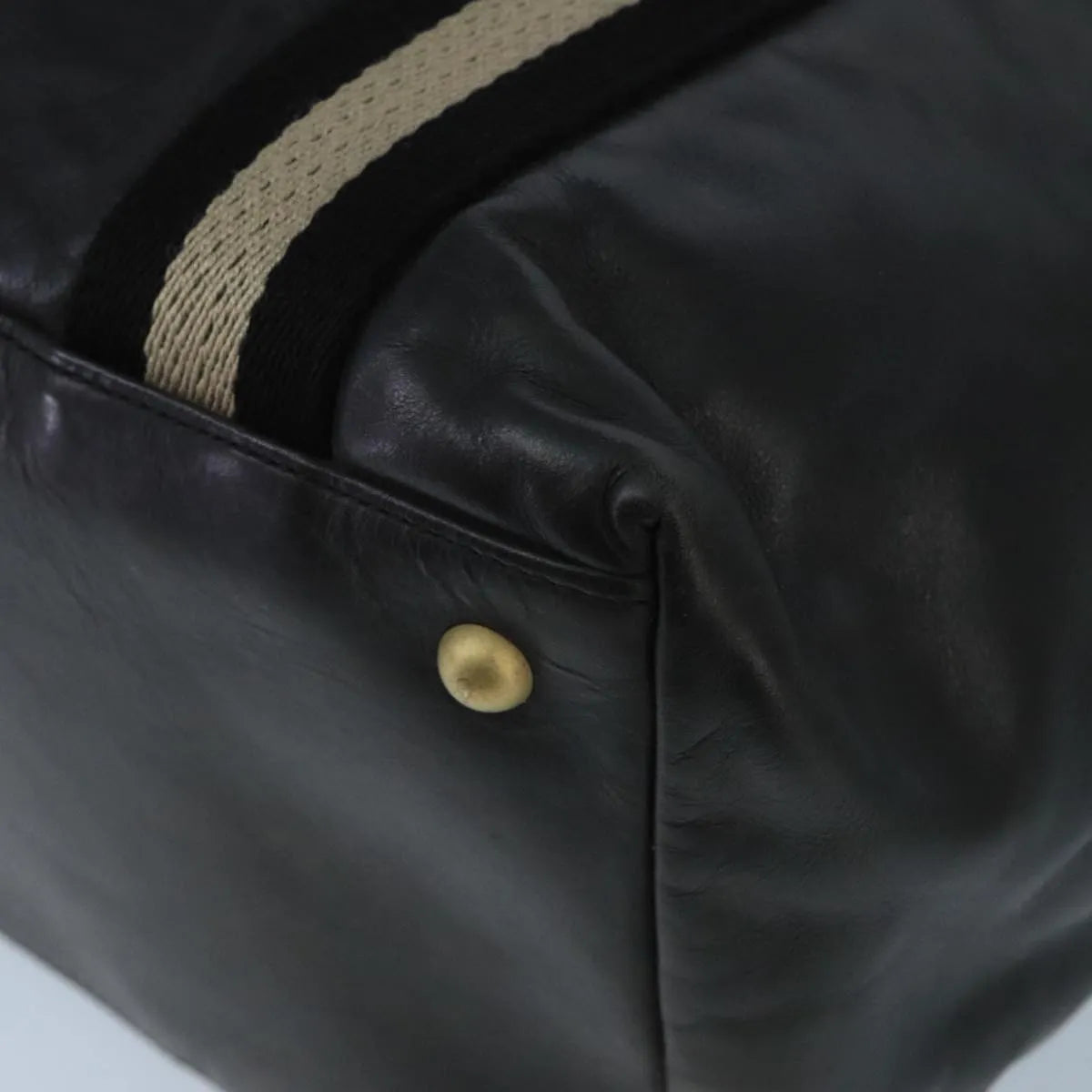 Bally Vintage Leather, Black, Leather, Tote Bag