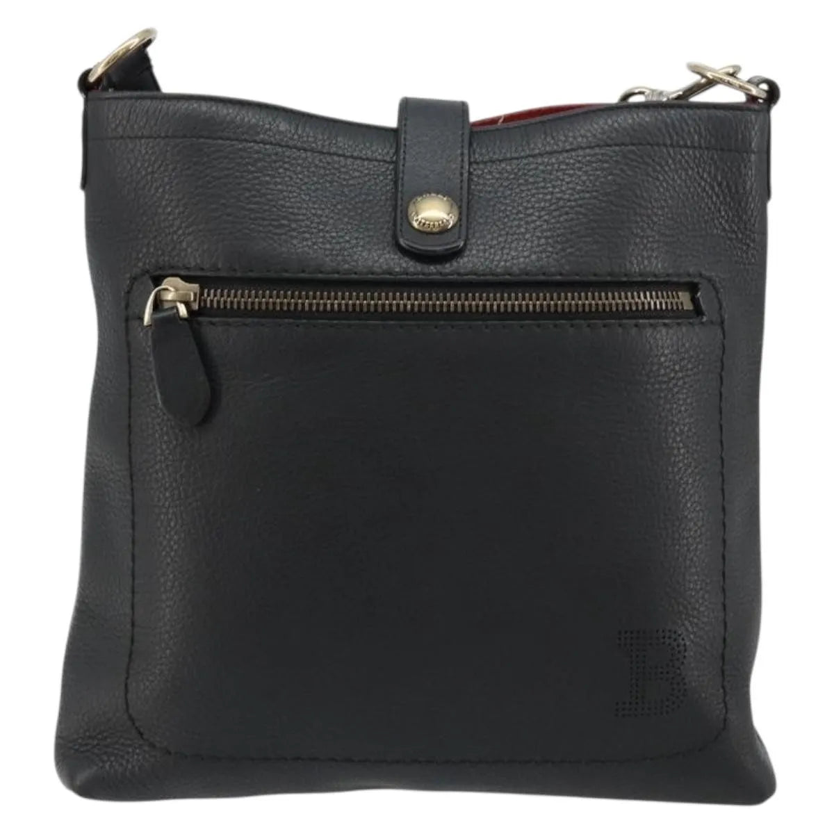 Bally Vintage Leather, Black, Leather, Shoulder Bag
