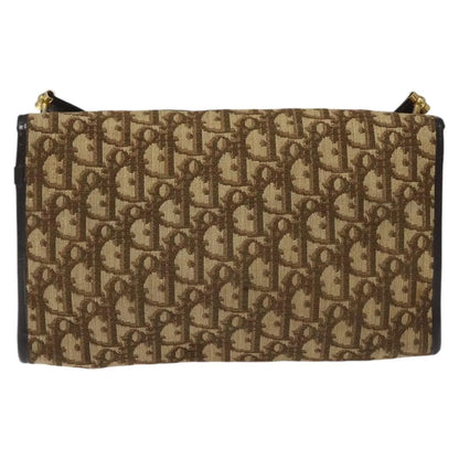 Christian Dior Vintage Trotter Flap Canvas, Brown, Canvas, Shoulder Bag