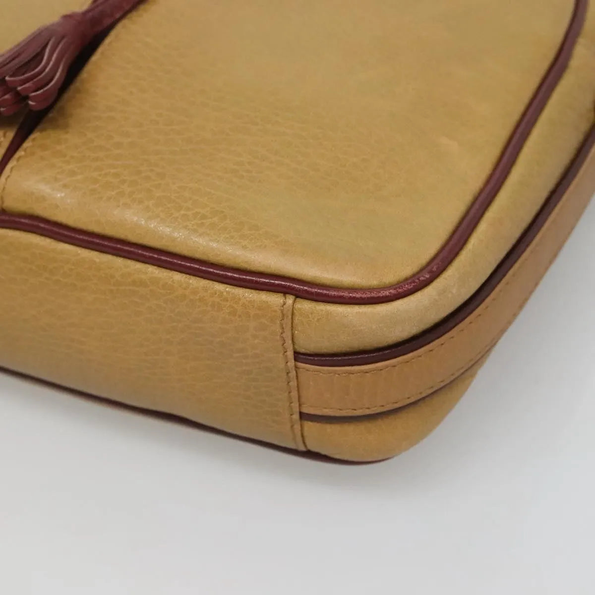 cartier Tasseled Must de Cartier Leather, Yellow, Leather, Shoulder Bag