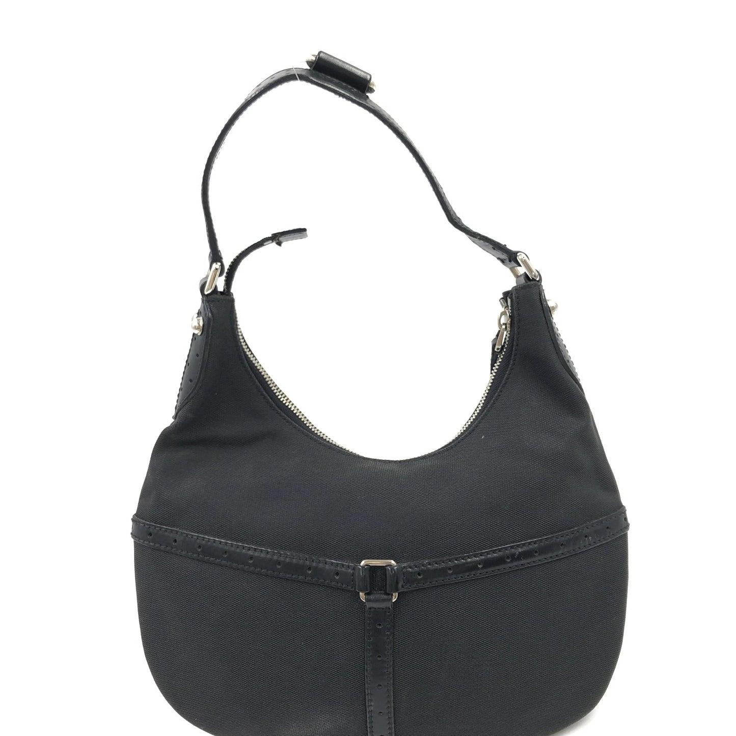 Gucci Reins Web Hobo Canvas, Black, Canvas, Handbag