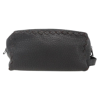 Bottega Veneta Zip Clutch Leather, Brown, Leather, Clutch