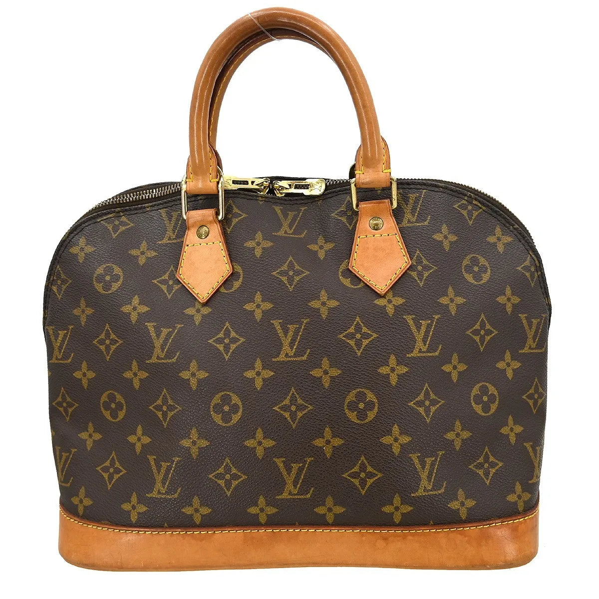 Louis Vuitton Alma Monogram, Brown, Canvas, Handbag