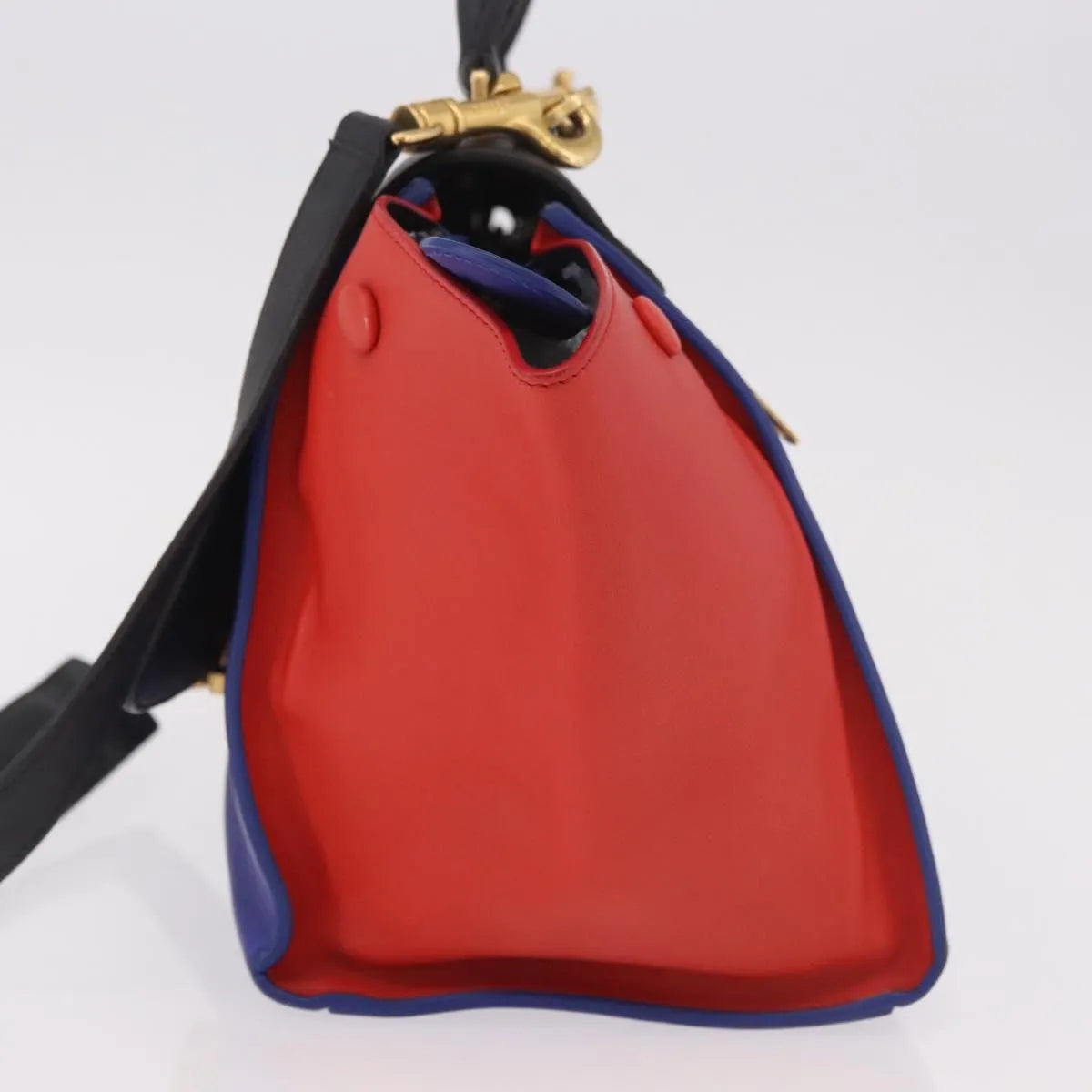 Celine Trapeze Leather with Suede, Multicolour, Leather, Handbag
