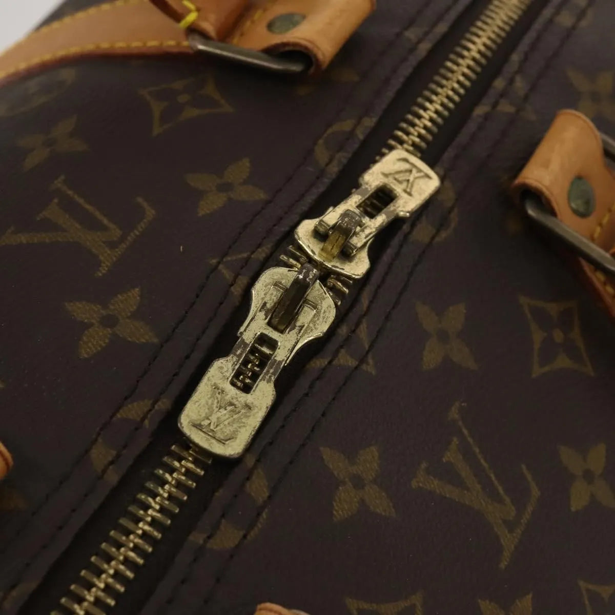 Louis Vuitton Keepall Bandoulière Canvas, Brown, Canvas, Travel Bag