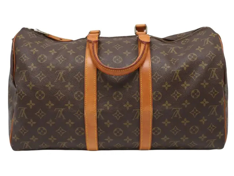 Louis Vuitton Keepall Monogram, Brown, Canvas, Travel Bag