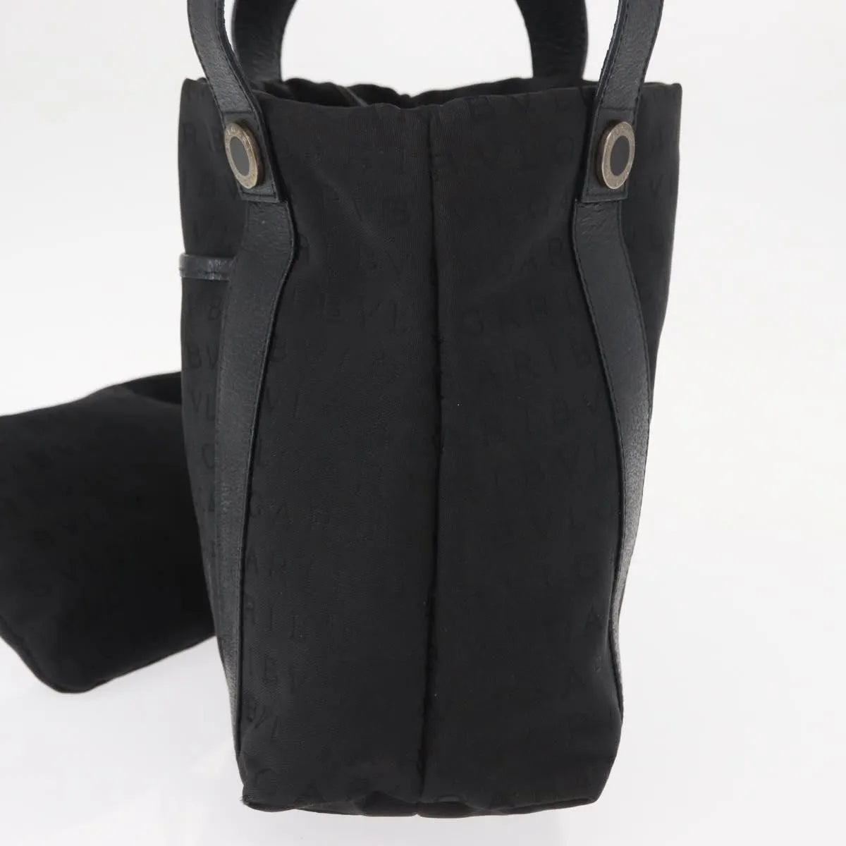 Bvlgari Logomania Canvas, Black, Canvas, Tote Bag