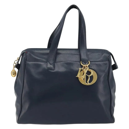 Christian Dior Vintage Leather, Navy, Leather, Handbag