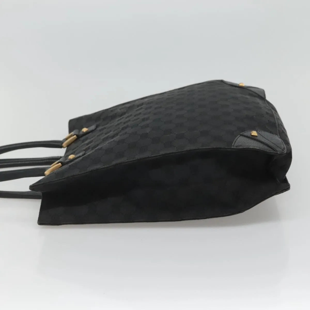 Gucci Nailhead Tote GG Canvas, Black, Canvas, Tote Bag