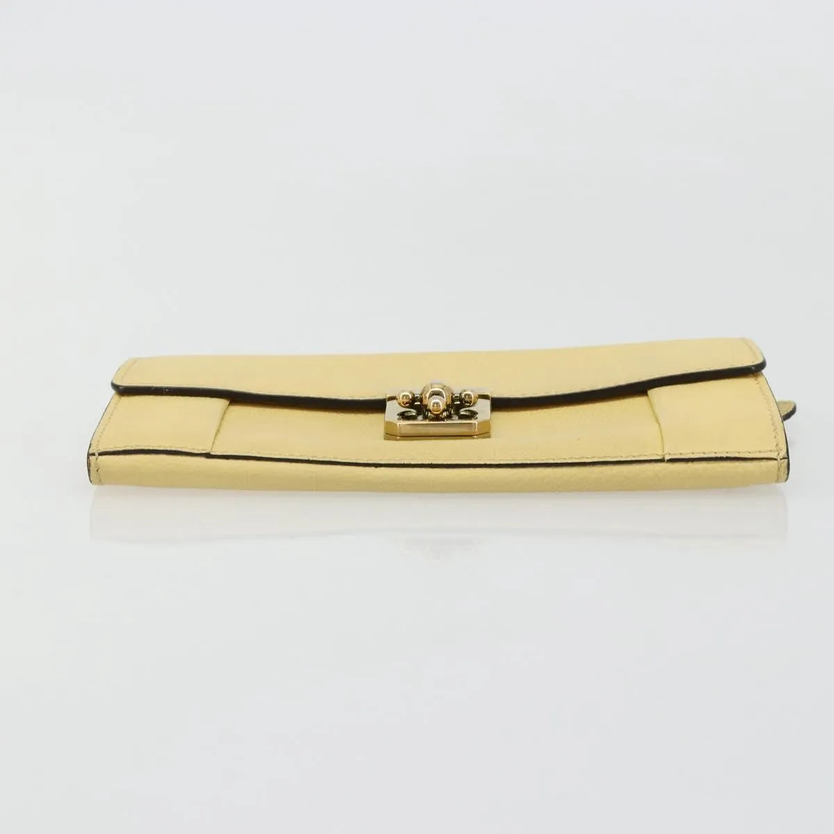 Chloe Marcie Continental Leather, Yellow, Leather, Wallet