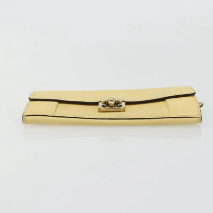 Chloe Marcie Continental Leather, Yellow, Leather, Wallet