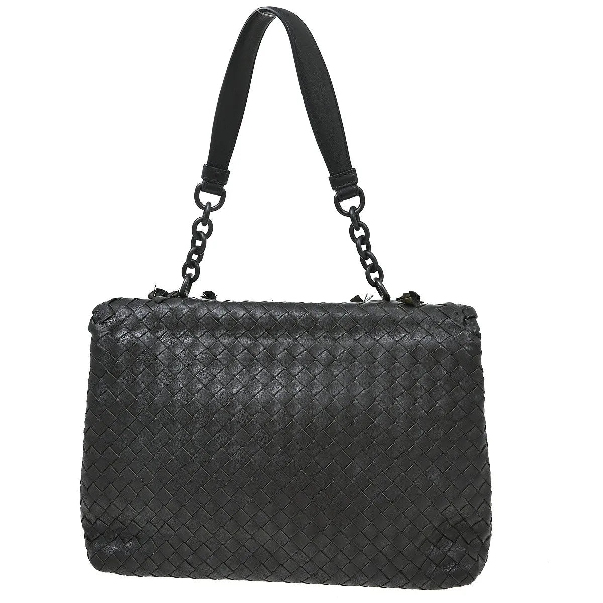 Bottega Veneta Olimpia Tobu Intrecciato Nappa, Black, Leather, Shoulder Bag