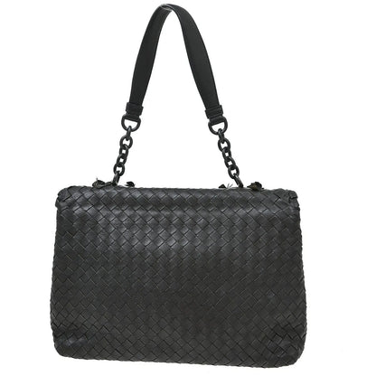Bottega Veneta Olimpia Tobu Intrecciato Nappa, Black, Leather, Shoulder Bag