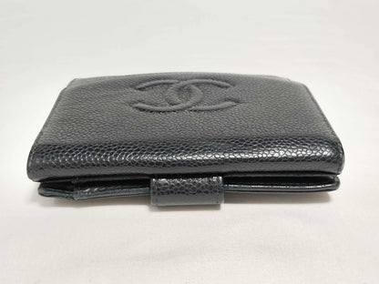 Chanel Timeless CC Bifold Wallet Caviar, Black, Leather, Wallet