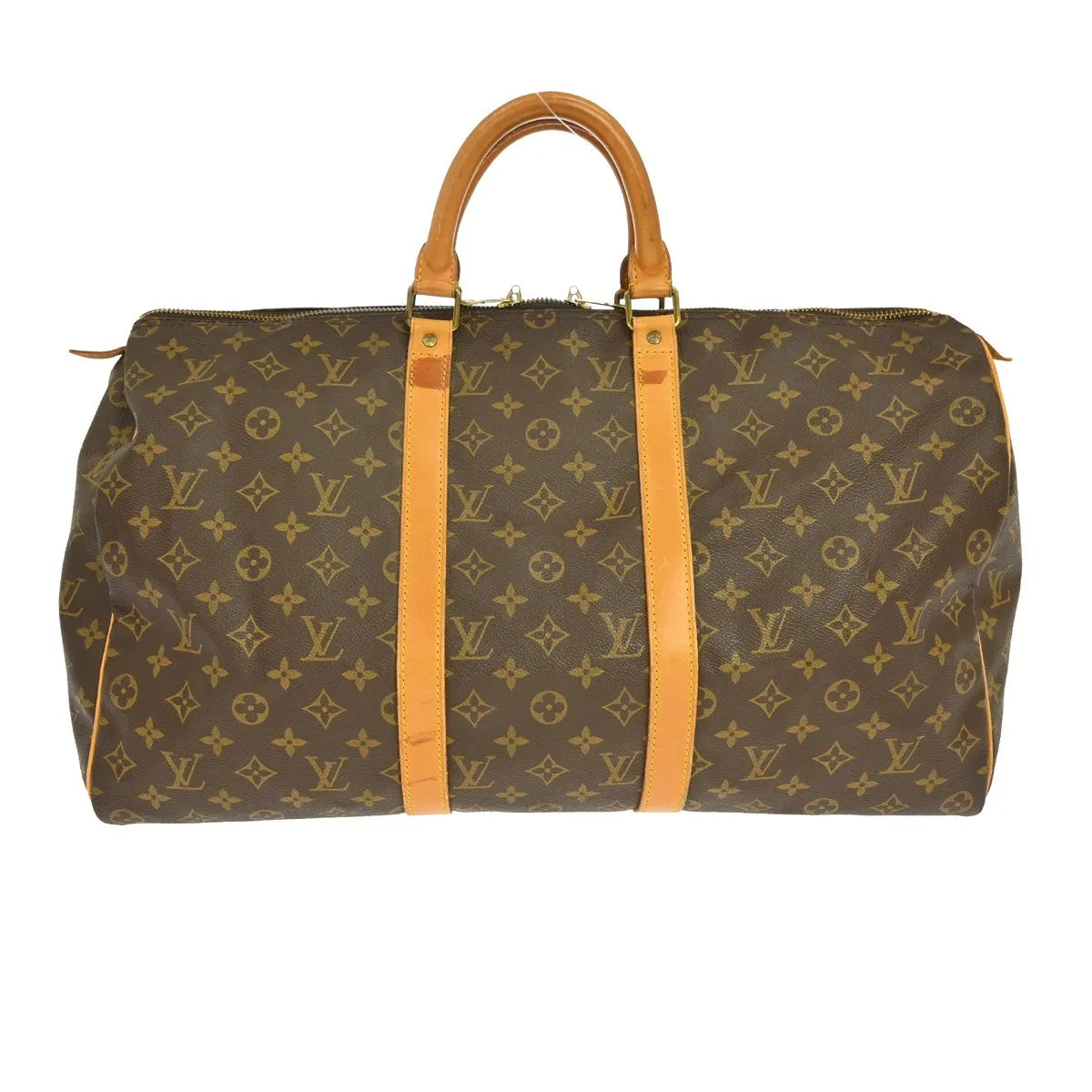 Louis Vuitton Keepall Monogram, Brown, Canvas, Travel Bag