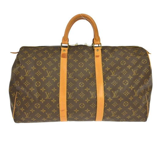 Louis Vuitton Keepall Monogram, Brown, Canvas, Travel Bag