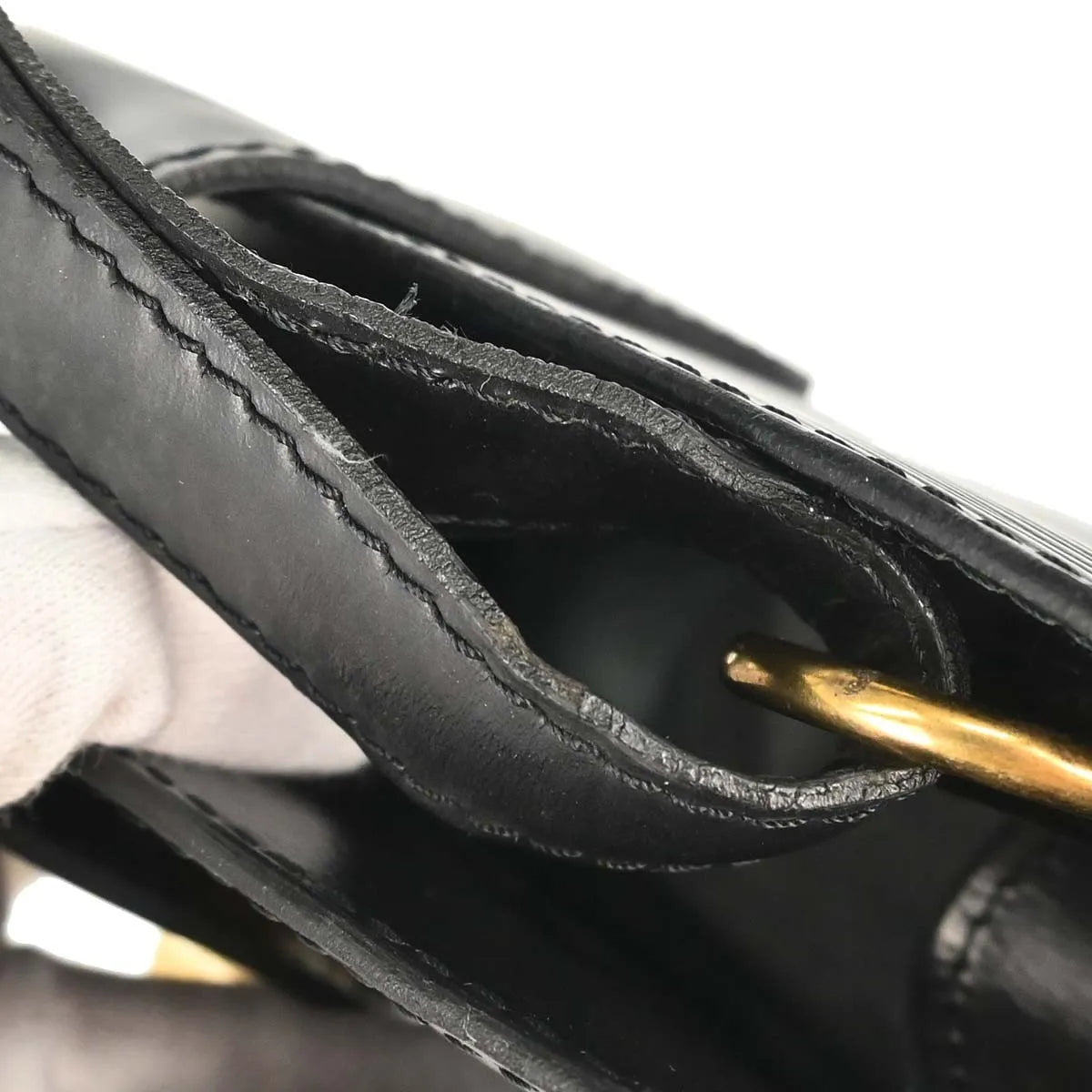 Louis Vuitton Cluny Leather, Black, Leather, Shoulder Bag