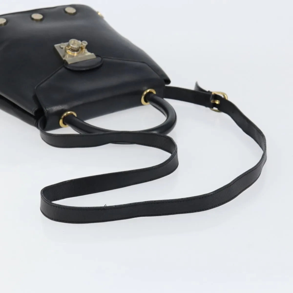 Salvatore Ferragamo Vintage Leather, Black, Leather, Handbag
