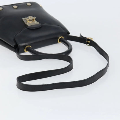 Salvatore Ferragamo Vintage Leather, Black, Leather, Handbag