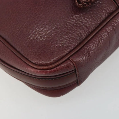 Cartier Tasseled Must de Cartier Leather, Burgundy, Leather, Shoulder Bag