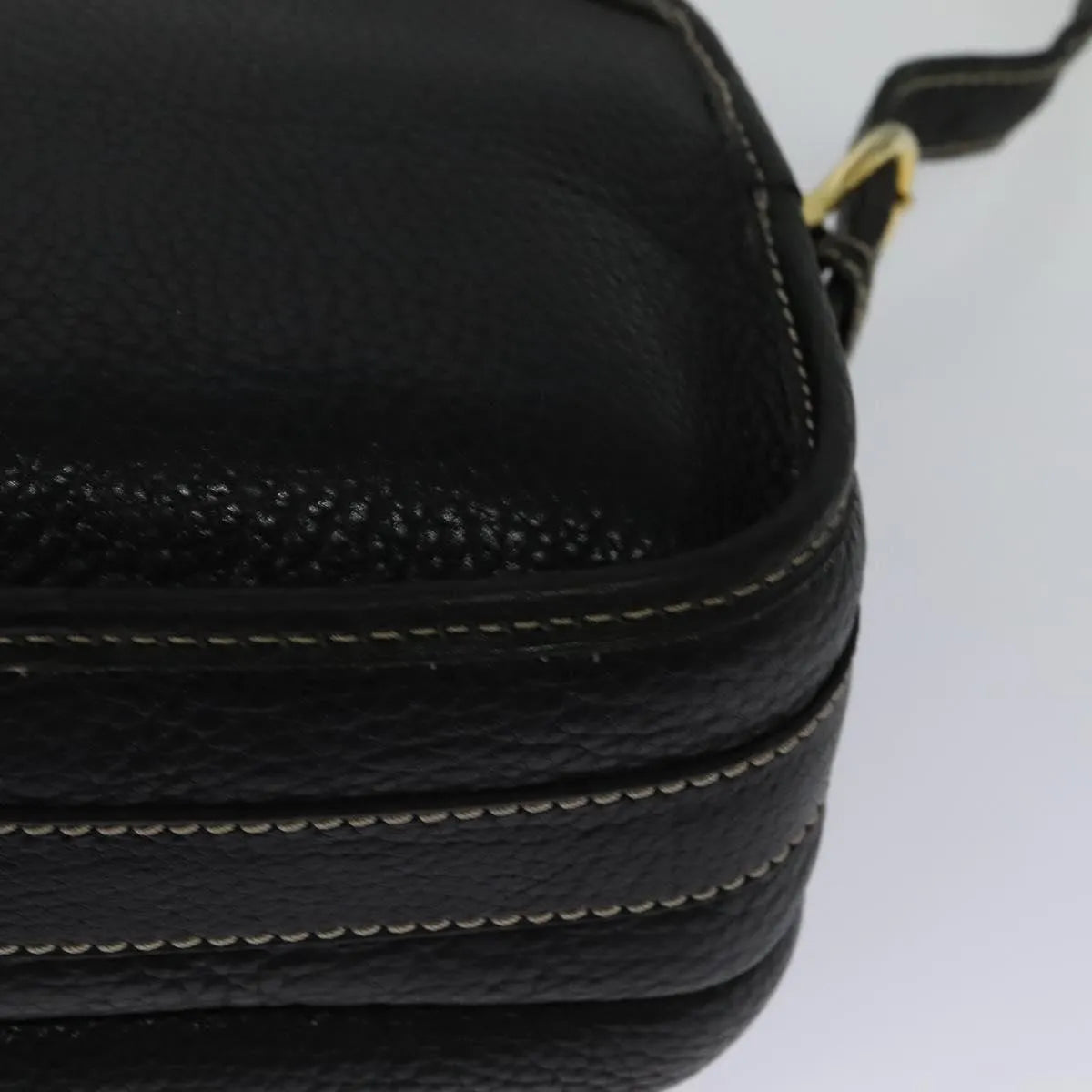 Celine Vintage Leather, Black, Leather, Shoulder Bag