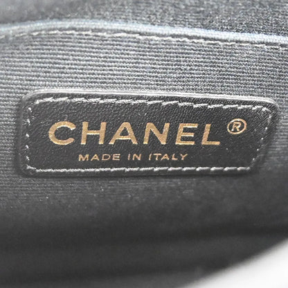 Chanel Rita Top Handle Flap Quilted Aged Calfskin, Blue, Leather, Shoulder Bag