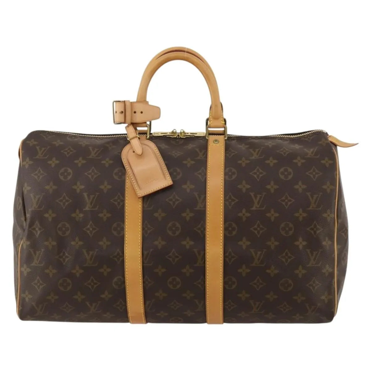Louis Vuitton Keepall Monogram Canvas, Brown, Canvas, Travel Bag