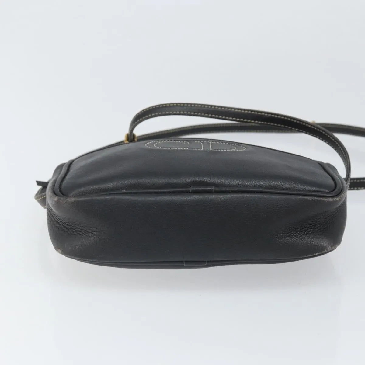 Christian Dior CD Shoulder bag Leather, Navy, Leather, Shoulder Bag