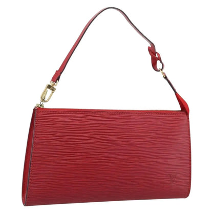 Louis Vuitton Pochette Accessoires Epi, Red, Leather, Clutch