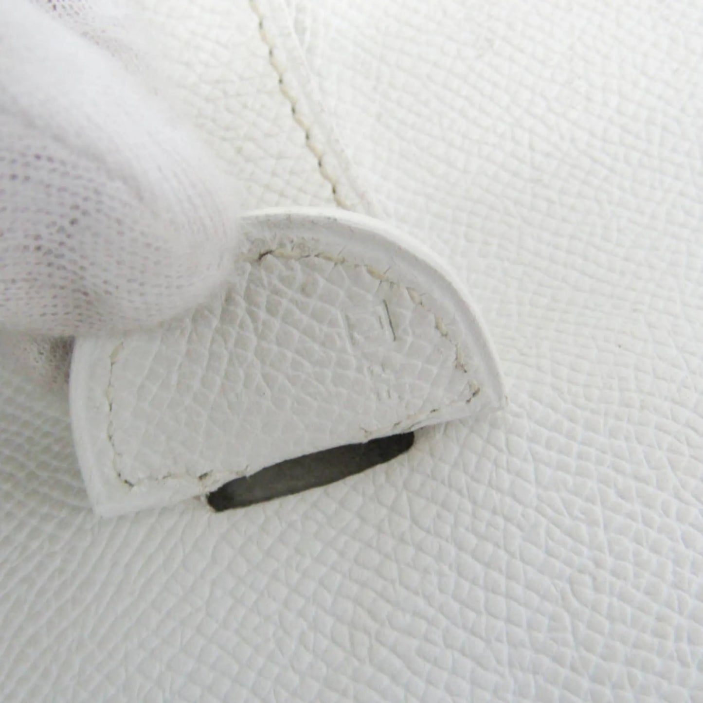 Hermes Evelyne Bag Gen II Epsom, White, Leather, Shoulder Bag