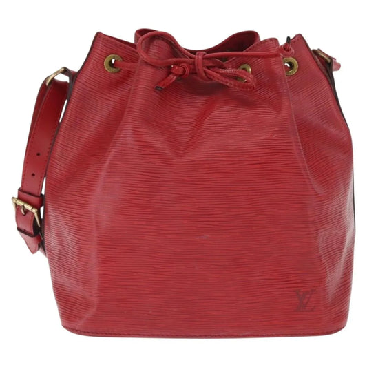 Louis Vuitton Petit Noe Epi Leather, Red, Leather, Shoulder Bag