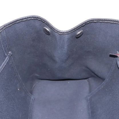 Hermes Cabag Elan Toile and Leather, Black, Canvas, Shoulder Bag