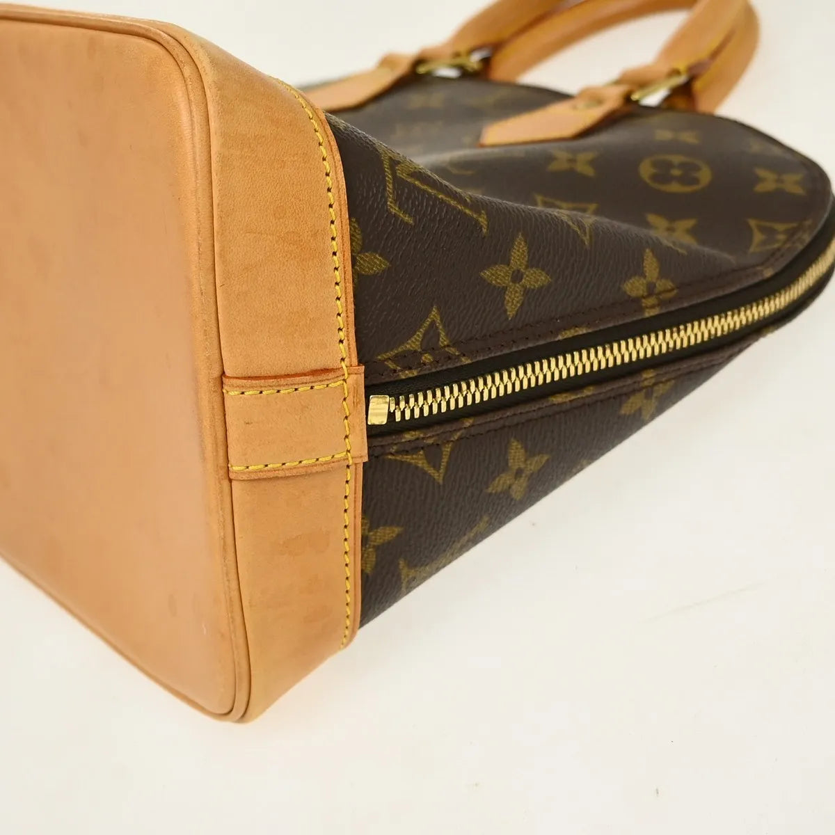 Louis Vuitton Alma Monogram, Brown, Canvas, Handbag
