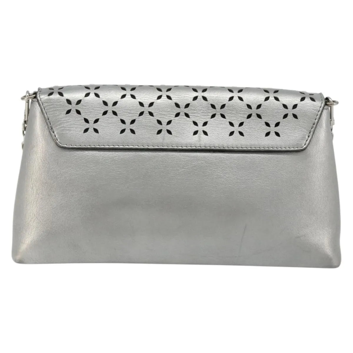 Louis Vuitton Love Note Chain Clutch Leather, Silver, Leather, Shoulder Bag