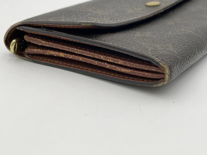 Louis Vuitton Emilie Monogram Canvas, Brown, Canvas, Wallet