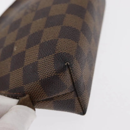Louis Vuitton Cosmetic Damier, Brown, Canvas, Clutch