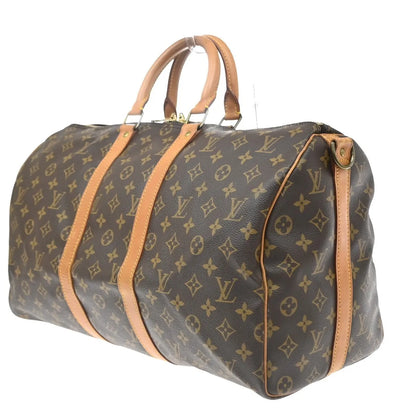 Louis Vuitton Keepall Bandoulière Monogram, Brown, Canvas, Travel Bag