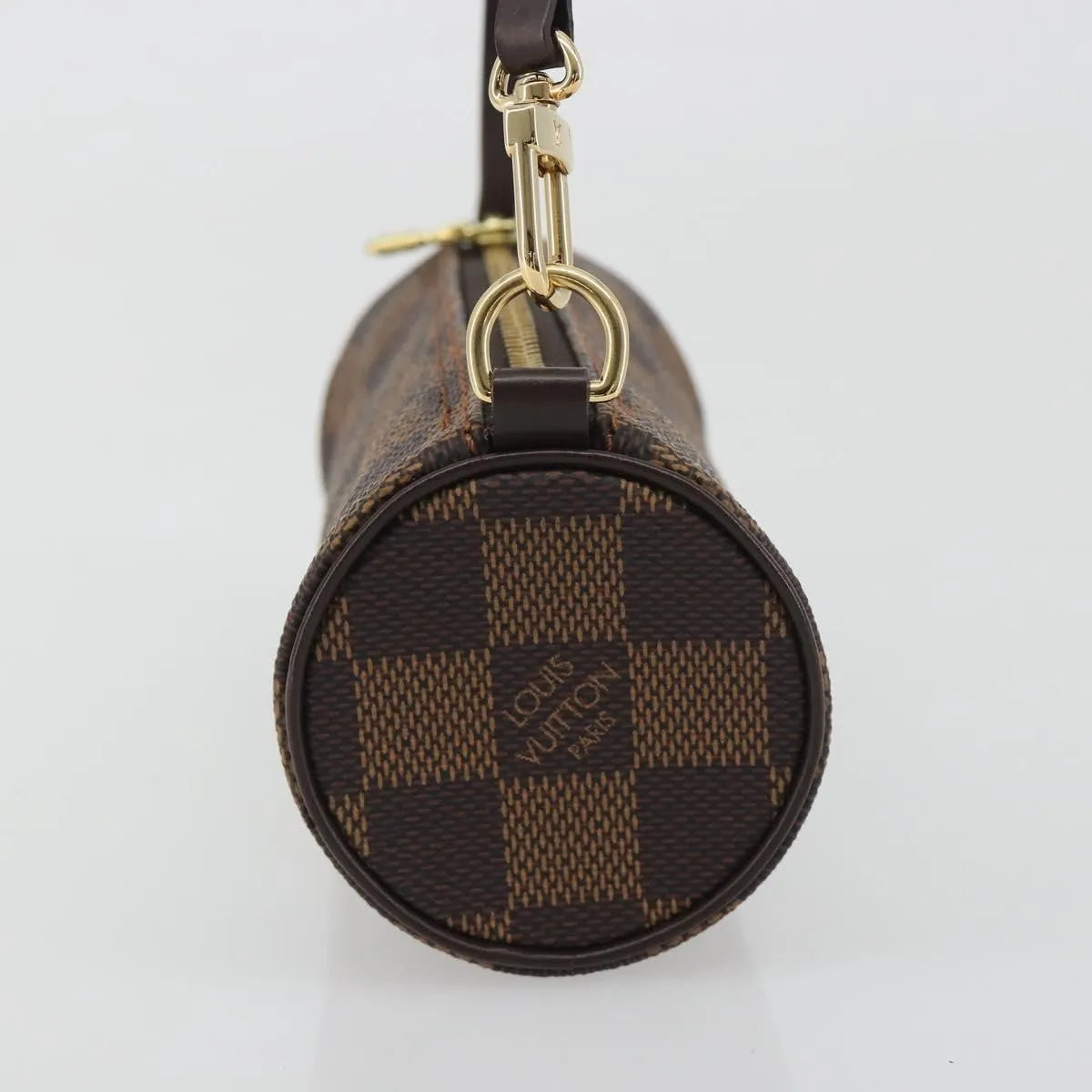 Louis Vuitton Papillon Pochette Damier Ebene, Brown, Canvas, Clutch