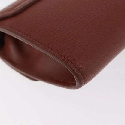 Chloe Aby Chain Leather, Brown, Leather, Shoulder Bag