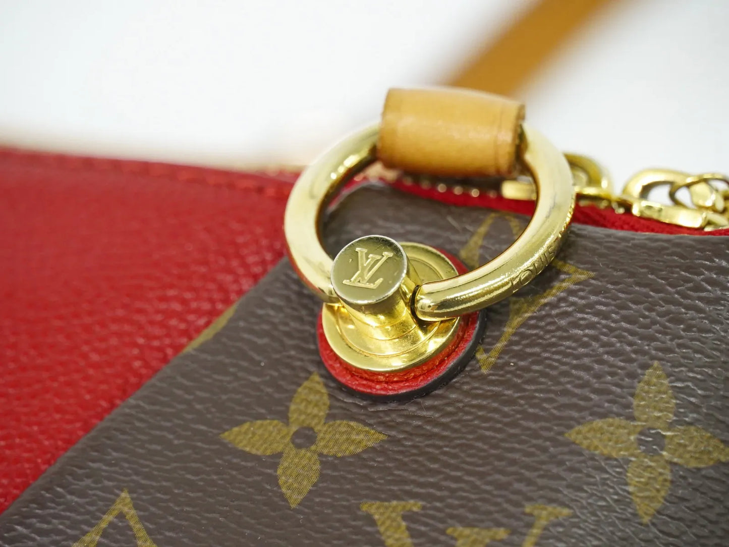 Louis Vuitton V Tote Monogram Canvas and Leather, Brown, Canvas, Handbag