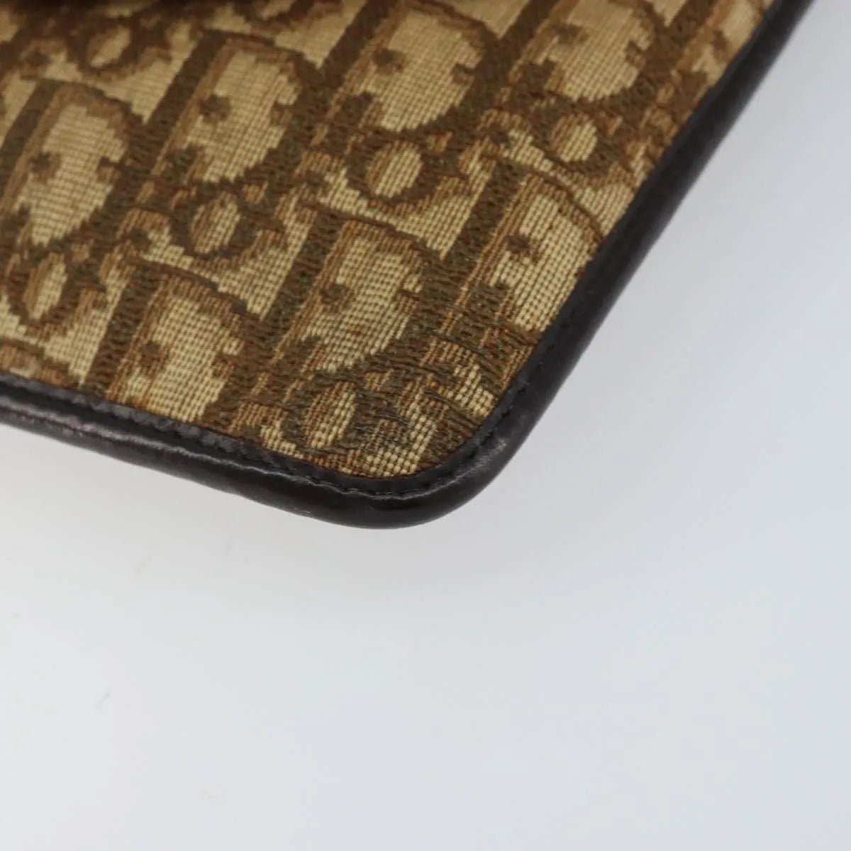 Christian Dior Vintage Trotter Canvas, Beige, Canvas, Shoulder Bag