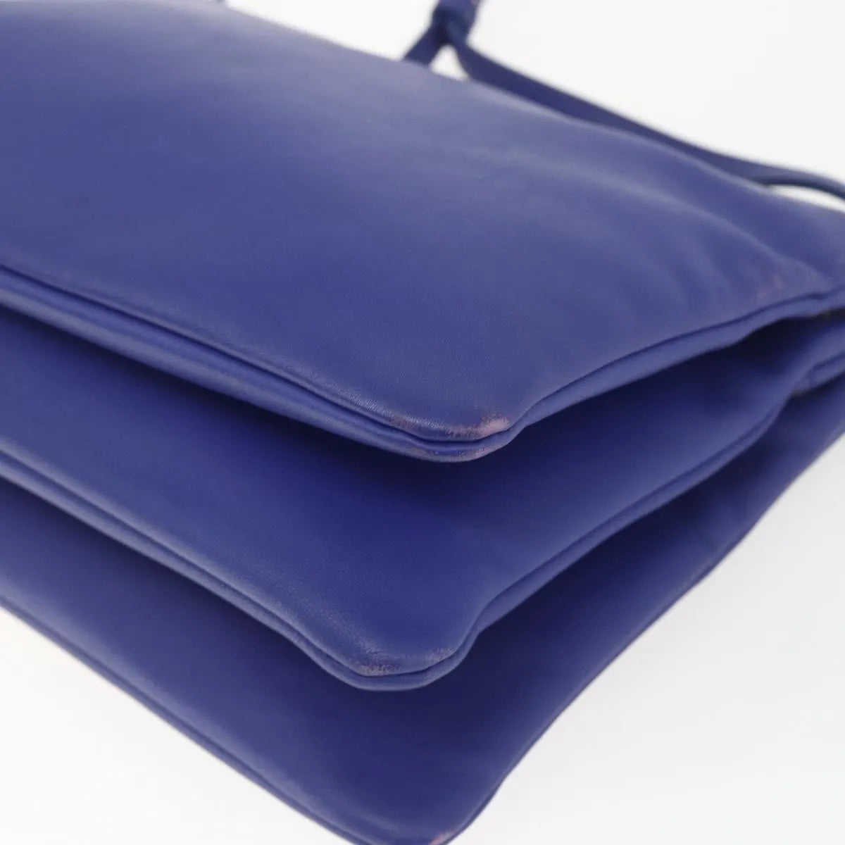 Celine Trio Leather, Blue, Leather, Shoulder Bag