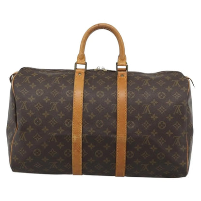 Louis Vuitton Keepall Monogram, Brown, Canvas, Travel Bag