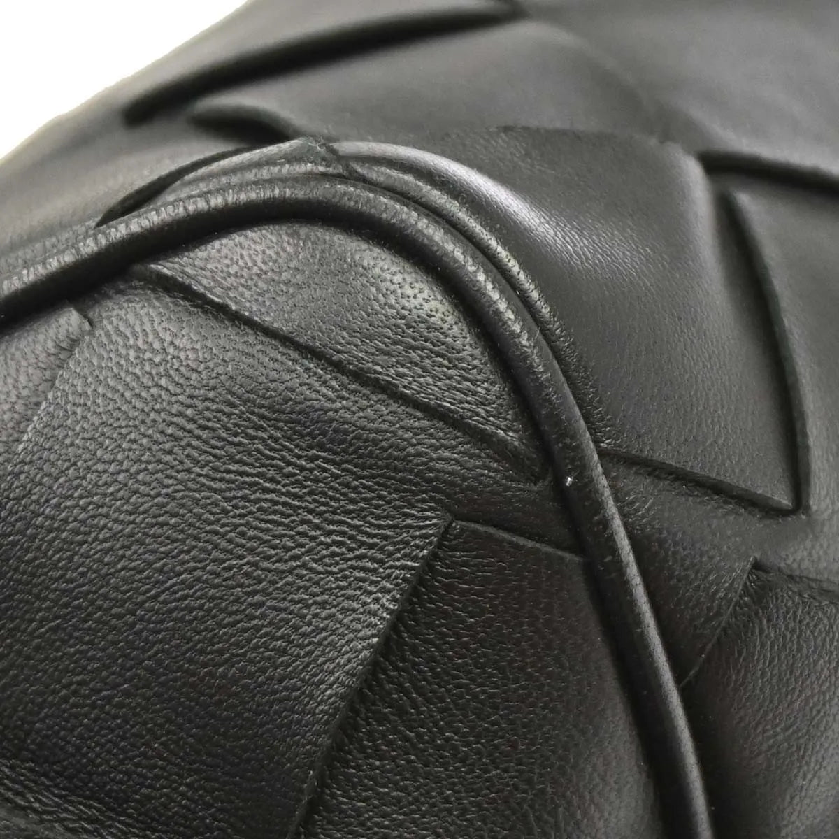 Bottega Veneta Zip Clutch Leather with Intrecciato Snakeskin Detail, Black, Leather, Clutch