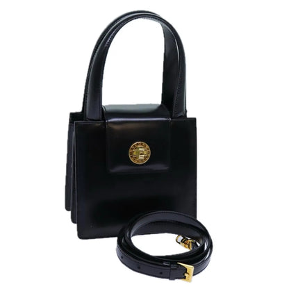 Bvlgari Handbag Leather, Black, Leather, Handbag