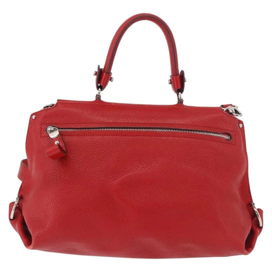 Salvatore Ferragamo Sofia Satchel Leather, Red, Leather, Handbag