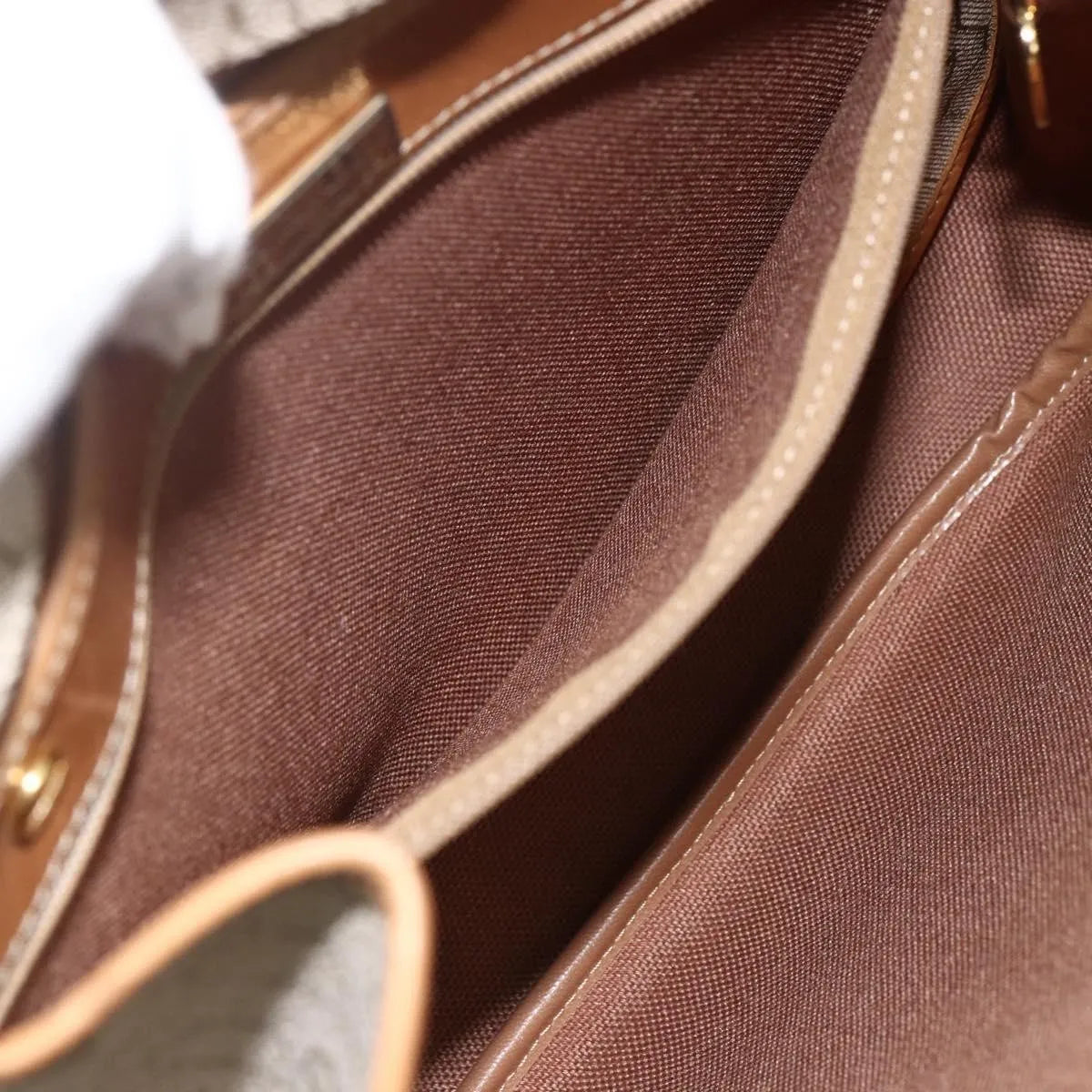 Christian Dior Vintage Honeycomb Canvas and Leather, Beige, Canvas, Shoulder Bag