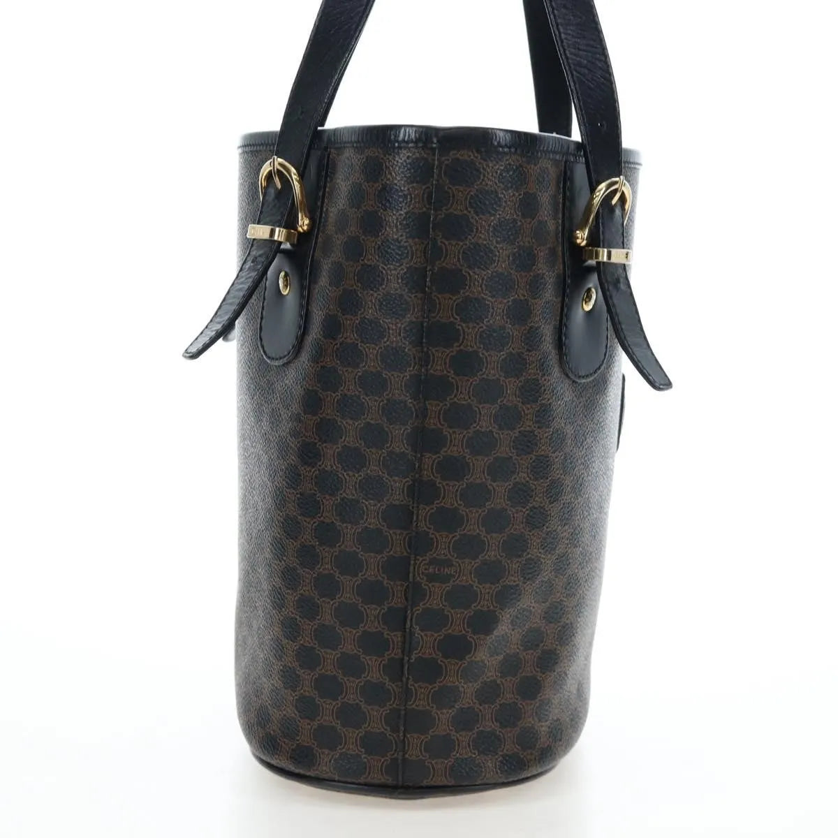 Celine C Macadam Tote PVC leather/ Macadam canvas, Black, PVC, Shoulder Bag