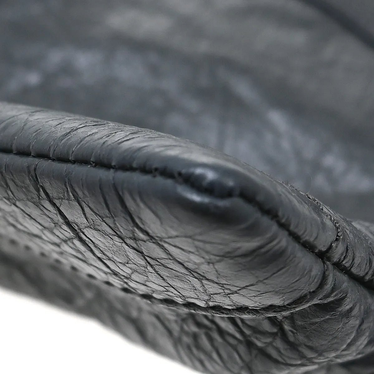 Balenciaga Clip P Leather, Gray, Leather, Clutch